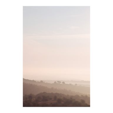 Landschaftsbild bei aufgehender Sonne auf Hiddensee